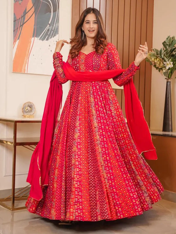 Buy Net and Silk Party Wear Gown In Rose Pink Colour Online - LSTV04197 |  Andaaz Fashion