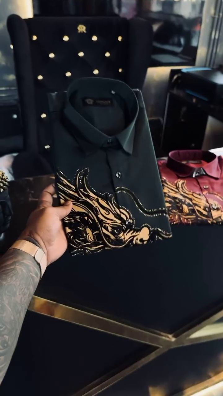 Men’s Designer Printed Formal Shirt