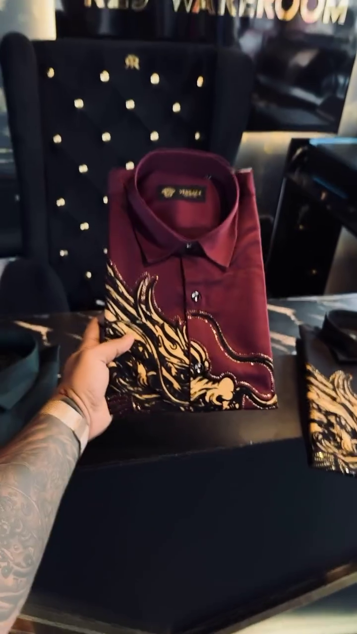 Men’s Designer Printed Formal Shirt - Image 2