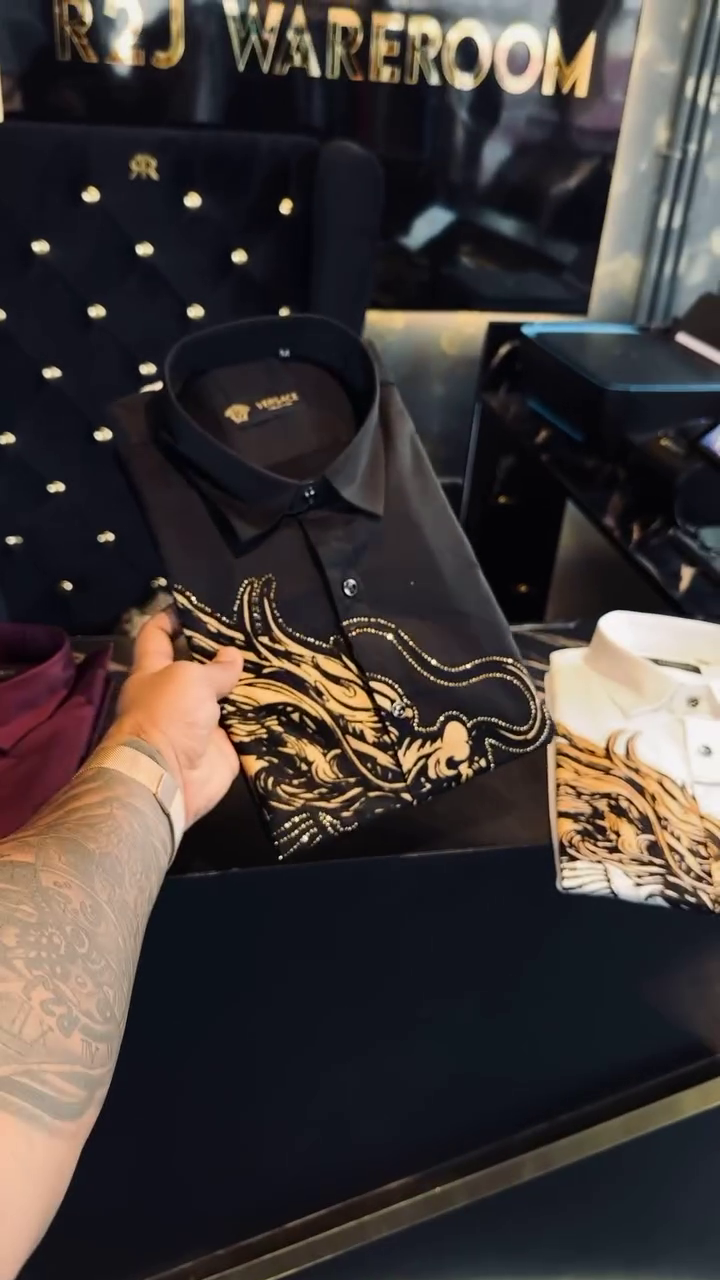 Men’s Designer Printed Formal Shirt - Image 3