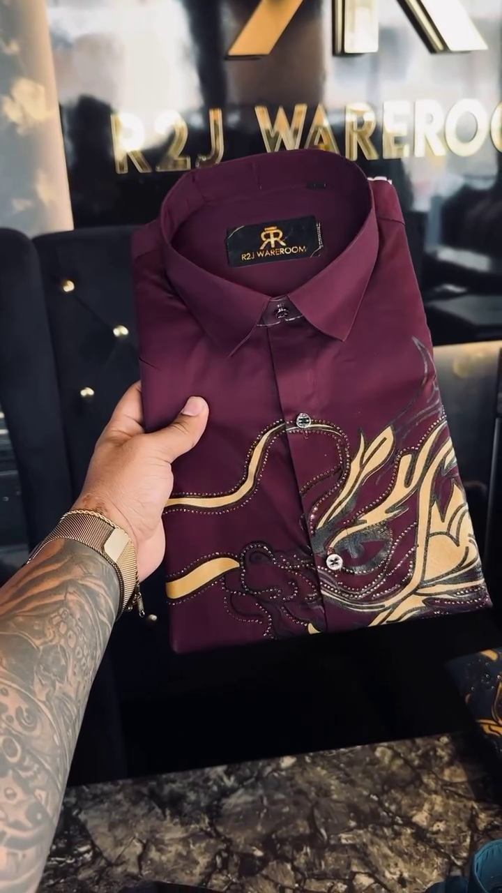 Ornate Embellished Dress Shirt - Image 4