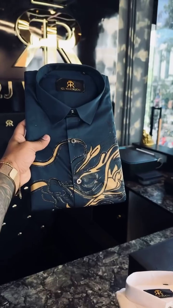 Ornate Embellished Dress Shirt - Image 5