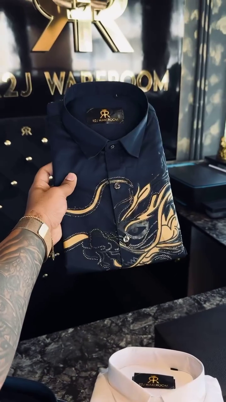 Ornate Embellished Dress Shirt - Image 7