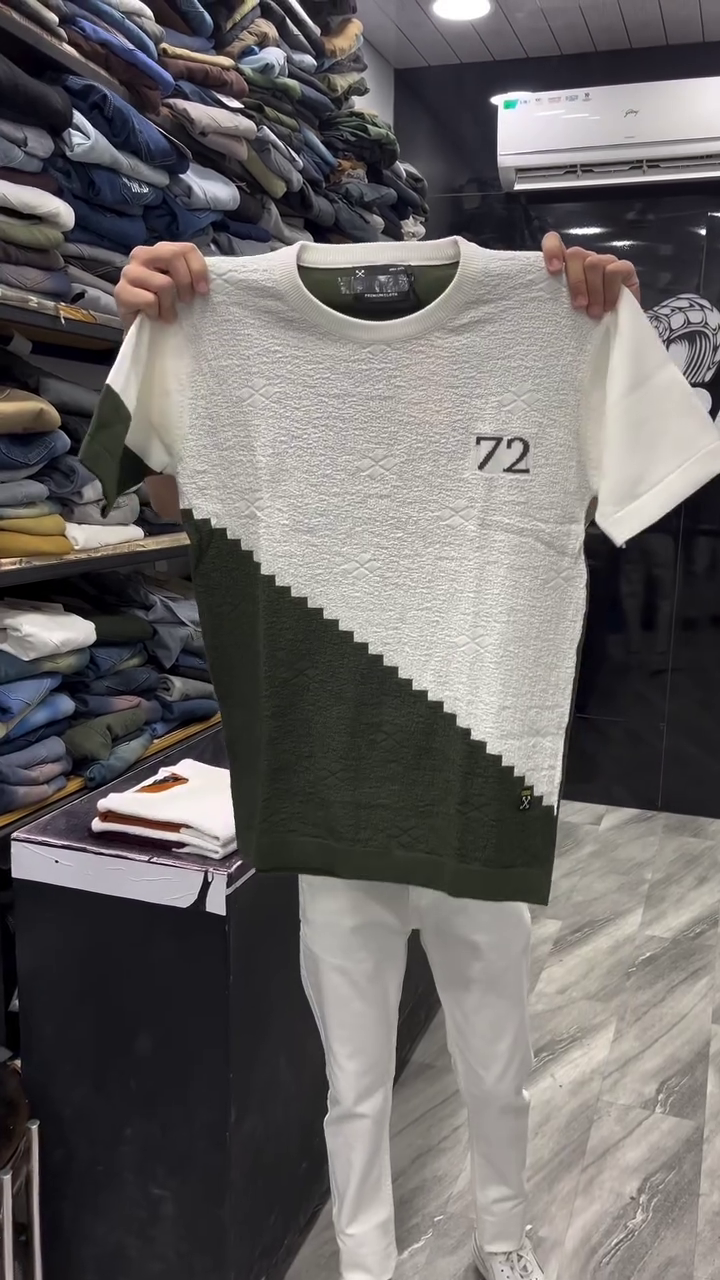 Men White Colorblock T-Shirt - Image 5