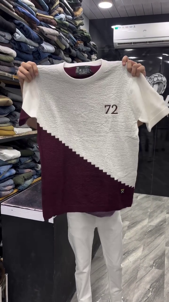 Men White Colorblock T-Shirt - Image 3